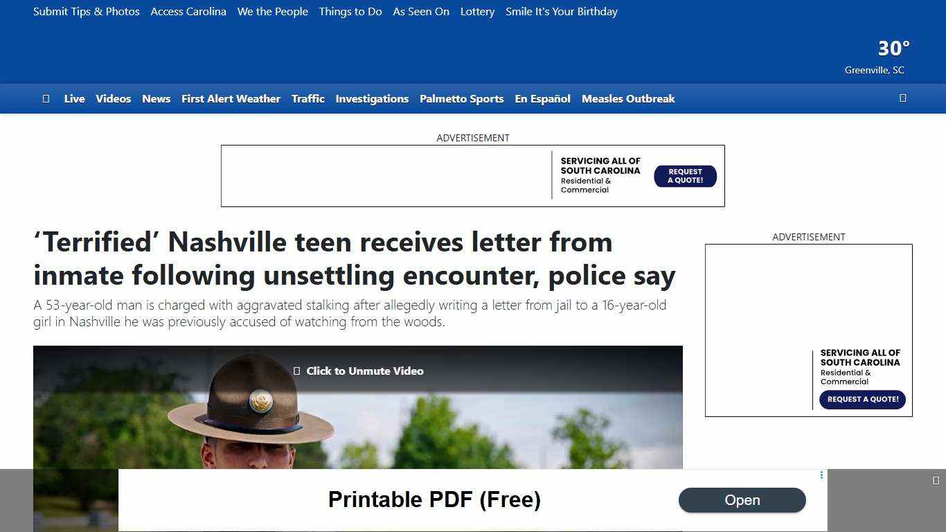‘Terrified’ Nashville teen receives letter from inmate following unsettling encounter, police say