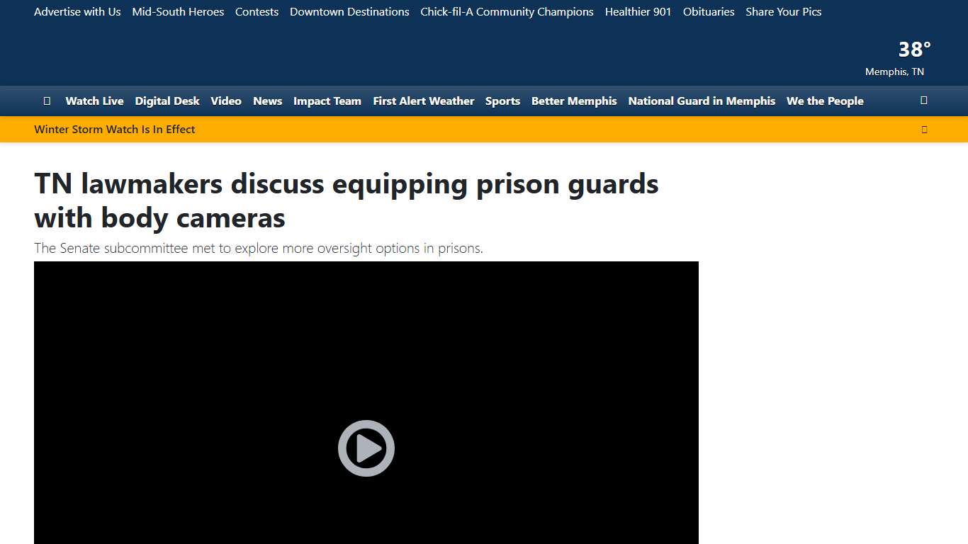 TN lawmakers discuss equipping prison guards with body cameras